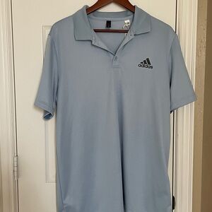 Adidas Men's Light Blue Polo Shirt